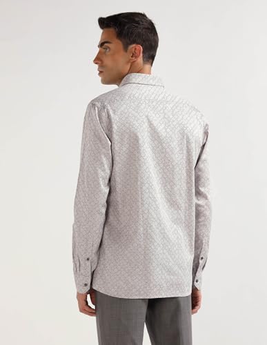 Image of Arrow Men's Satin Slim Fit Pure Cotton Shirt