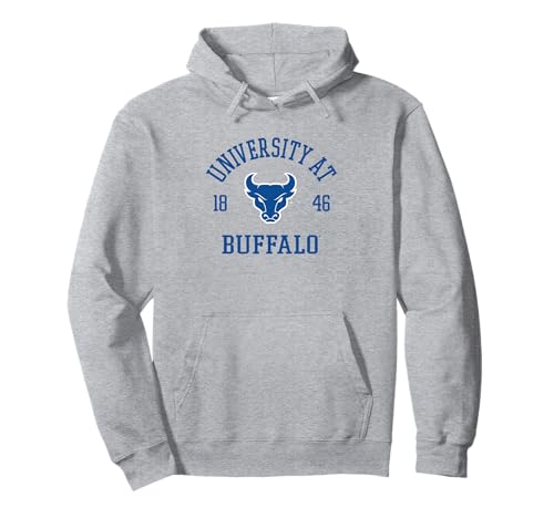 Buffalo Bulls Stamp Gray Officially Licensed Pullover Hoodie
