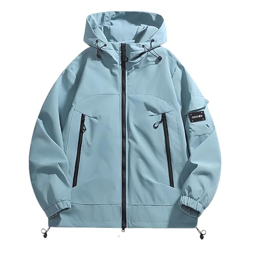 Chaqueta de lluvia transpirable y cortavientos mujer plegable con cremallera 3
