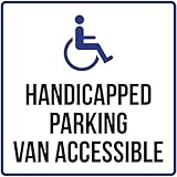 Metal Tin Sign Handicapped Van Accessible Disability Commercial Square Sign Sign Square Sign 12x12 inches