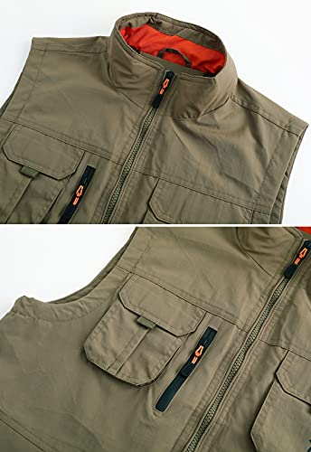Image of Hbufnha Mens Lightweight Vest Work Travel Safari Sport Jacket Padded Puffer Vest