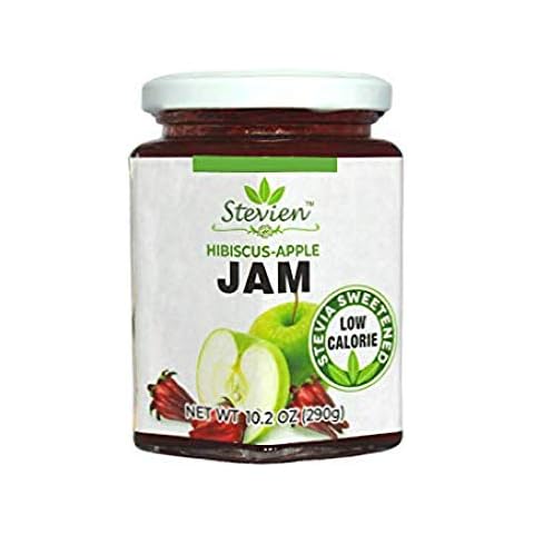 Stevien Sweet Apple Hibiscus Jam No Added Sugar - Keto and Diabetic Friendly, Vegan, Gluten Free, Made with Real Fruit - Sweetened with Organic Stevia Cover