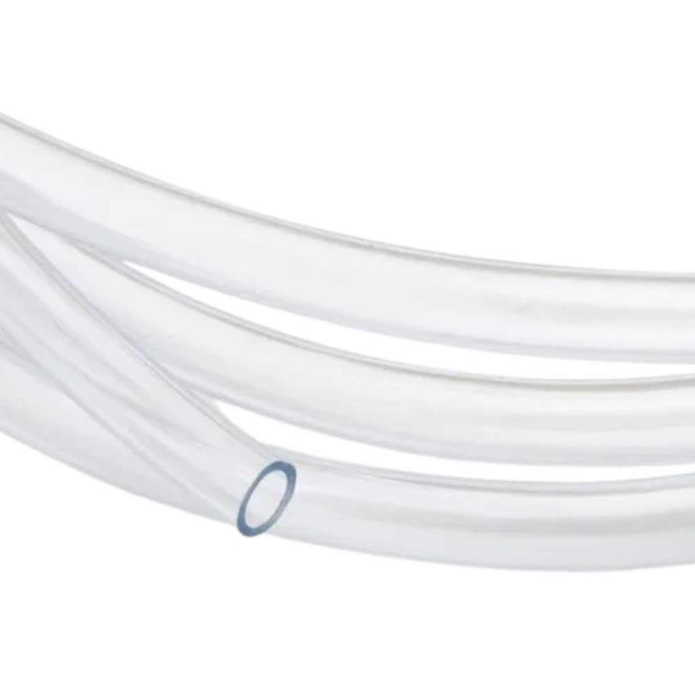 Gohapy One Color Flexible Hollow Tube Transparency Durability Silicone Hose Length 10M 5M 1M, Air Compressor Rubber Pipe 1 Piece(5Meters*1Mm*2Mm)