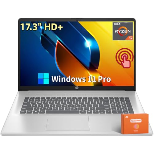 HP (エイチピー) 17インチ タッチスクリーンノートパソコン ビジネス用 AMD Ryzen 5 7430U 17.3インチ HD+ アンチグレアディスプレイ 64GB RAM 2TB SSD AMD Radeon Graphics Copilot A