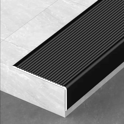 Borde antideslizante impermeable para escalera de exterior e interior negro 100mm 2