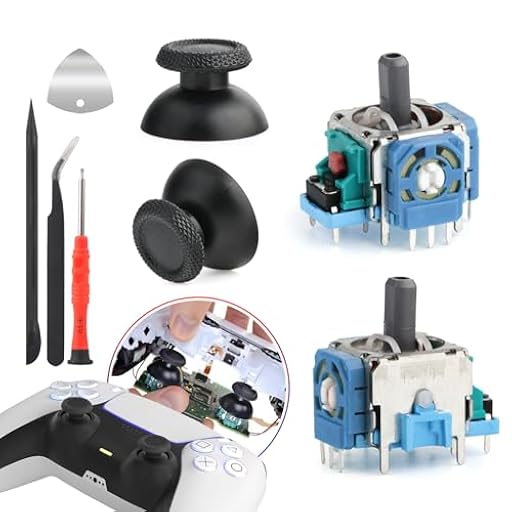 2PCS Módulo de Sensor Analógico Compatible con Play Station 5 PS5 y 2 PCS Cubierta Protectora para Joysticks 3D Analogiques | Ya disponible en tu tienda friki favorita! En mundofriki.es!