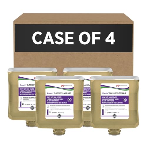 SC Johnson Professional Kresto Classic Industrial Super Heavy Duty Hand Cleaner with Grit Hand Cleaner and Degreaser 2 Liters 4 Count for Professional Use Only