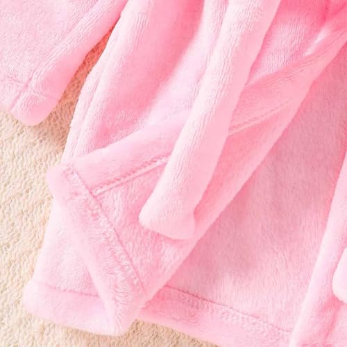 Saída de praia quente com capuz para bebês meninos e meninas, rosa, 1-2 Anos