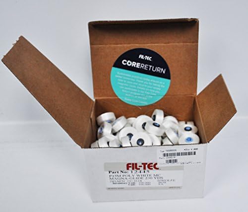 Fil-Tech Magna-Glide Poly Classics Style M Jumbo 230yd Prewound Bobbins 100ct White