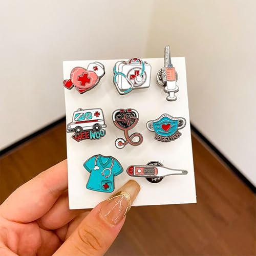 Image of Uterus Pin Medical Obgyn Pins Stethoscope Brooch Medicine Symbol Lung Brooch for Gynecologist Medical Doctors Nurse Gifts Jewelry