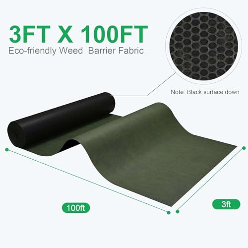 EnonGarden NEW Weed Barrier Landscape Fabric (3FT×100FT) — view 4
