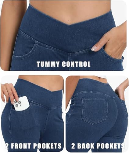 Image of ADBUCKS Women's High-Rise Cotton Light Weight Denim Parallel Loose Fit Jegging