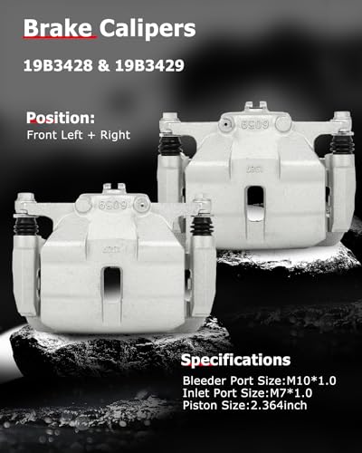 Image of cciyu Front Left & Right Brake Calipers Assembly w /Bracket 19B3428 19B3429 2008-2013 For Nissan For Rogue,2014-2015 For Nissan For Rogue Select,2010-2013 For Suzuki For Kizashi