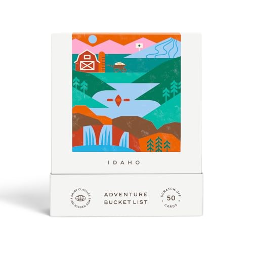 Reach International Outfitters Idaho Adventure Bucket List: 50 Scratch-Off Cards for Outdoor Activities Tourist Attractions and Road Trips - Perfect Travel Gift and Guide for Exploring Idaho