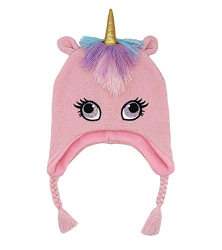 Kids Boys Girls Toddler Unicorn Knit Beanie Winter Earflap Hat Warm Fleece Lined Hat for Baby Toddler2