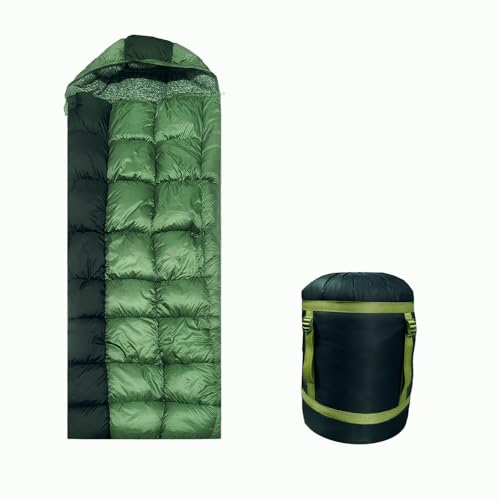 Sleeping Bag for Adults - Winter Sleeping Bags Certified for Temperatures 4°C to 10°C - Rectangle Shape Foldable Camping Bed Height Upto 7”feet -...