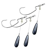 Drop Shot Rig Kit Bass Fishing 3 Packs for Bass Fishing Lures Crappie Lures Drop Shot Hooks Jigs...