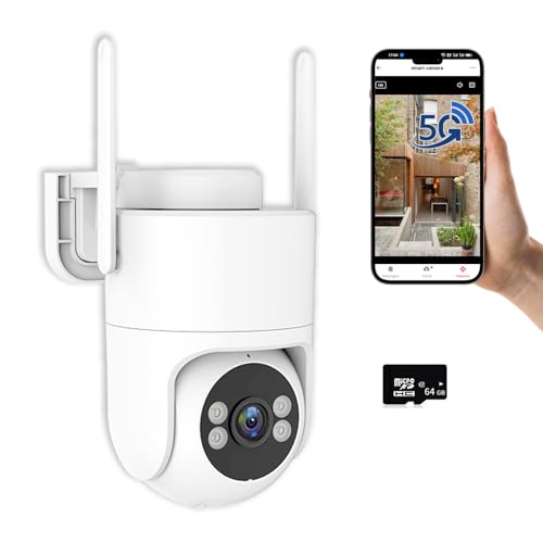 6MP TUYA Security Camera Outdoor 2.4G/5G WiFi Cameras for Home Security 24/7 Recording Pan-Tilt 360 View Auto Tracking & Light Alarm Color Night Vision Two-Way Audio Plug-in cam IP66/Cloud