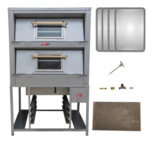 Mejores comprativas On-line Hornos a gas alta eficiencia los mejores 10. 37 Equipos SoluchefHorno de Gas Soluchef para Pizza o Pan Acero Negro Capacidad 4-8 Charolas,Con Mirilla Cristal Templado y Luz Integrada, 2 Quemadores Tipo Flauta,Incluye Regulador...