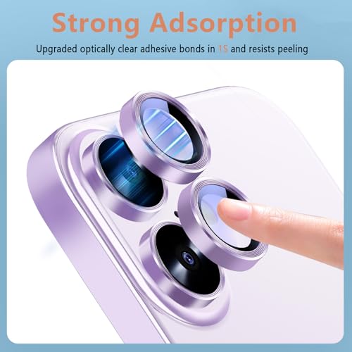 KEKBOXQ 2 Pack Camera Lens Protector for iPhone 17,iPhone 16 Plus/ 16 Tempered Glass Lens Screen Protector Camera Cover Metal Individual Ring for iPhone 16 Plus/16/17 5g 2025,Blue - image 5