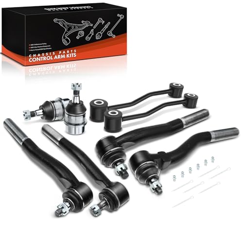 Frankberg 8x Kit de Bras de Suspension Essieu Avant Compatible avec Grand Cherokee II WG WJ 2.7L-4.7L 1999-2005 Remplacer# 68004085AA