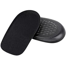 1/2 Inch Heel Lifts for Leg Length Discrepancy Gel Height Increasing Insoles Soft Shoe Lifts for Women Men Uneven Legs Comfort Half Foot Insoles for Heel Pain, Black