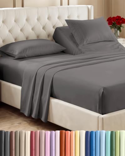 Flex Top Split Head King 4 Piece Sheet Set - Soft & Breathab...