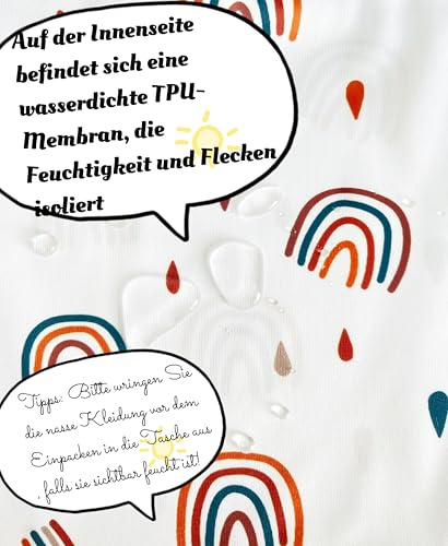 TRASUN Wetbag Kindergarten Nasstasche Windel Taschen Schwimmsachen Nassbeutel Nasse und Trocken Wickeltasche 2er Wasserdicht Waschbar… – Ansicht 6