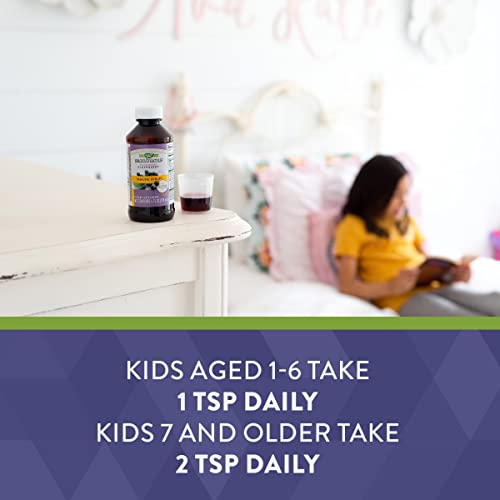 Nature’s Way Sambucus Elderberry Immune Syrup For Kids*, Immune Support*, With Elderberry Extract, Echinacea & Propolis, Berry Flavor, 8 Fl Oz #TOP4
