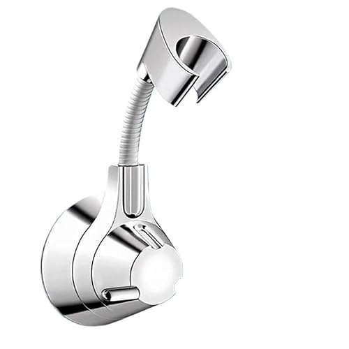 1pcs 120° Adjustable Self-Adhesive Shower Holder(Silver)