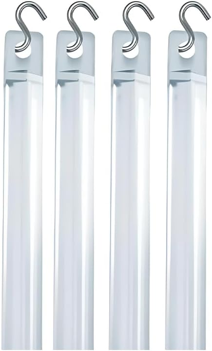 Varita ciega transparente, gancho en S de alta resistencia incluido (36 pulgadas de largo, paquete de 4 piezas)