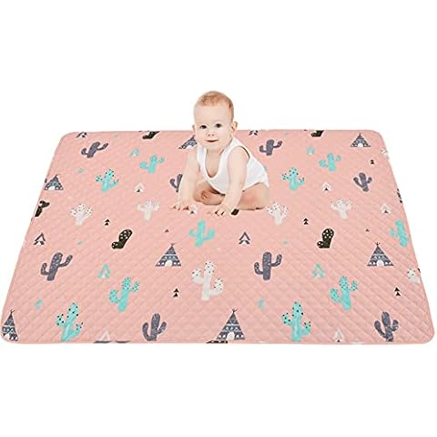 Machine Washable Baby Play Mat 63x43”, Baby Playpen Mat Extra Large, Foldable Baby Play Mats for Infants, Toddler Playing Rug Pad, Non Slip Crawling Mat for Floor Cover