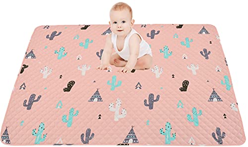 Image of 50x50 Play Mat for Playpen Foldable Baby Play Mat Large Tummy Time Mat, Non Slip Washable Baby Play Mats for Floor, Portable Travel Baby Crawling Mats for Toddlers and Infants