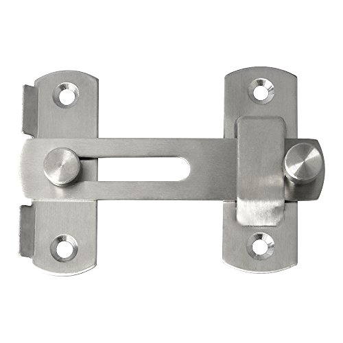 Sayayo Cerrojo de la puerta de Sayayo Door Lock Slide Tiny Door Bolt, acabado de acero inoxidable cepillado, EMS9001