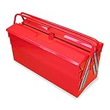 Excel TB122B-Red 5-Tray Cantilever Metal Tool Box, Red
