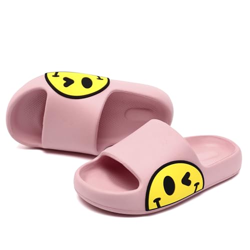 Slides Sandals for Kids,Girls Shower Shoes,Boys Cloud Slides Non slip Quick Dry Bedroom Shoes Indoor Outdoor Open Toe Spa Bath Pool Gym House Casual House Slippers