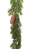 tannengirlande 5m obi Länge: ca. 180 cm Nova-Nature künstliche Tannengirlande Oslo Spritzguss (mit Zapfen, 120 Tips)