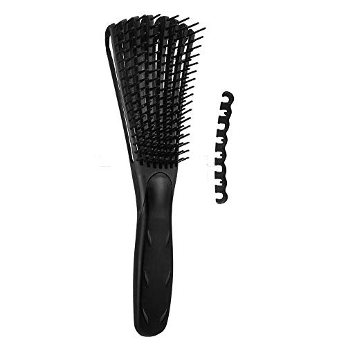 Brosse démêlante pour cheveux naturels noirs, brosse démêlante pour femmes afro-américaines 3a/4b/4c, cheveux fins, cheveux bouclés épais et cheveux...