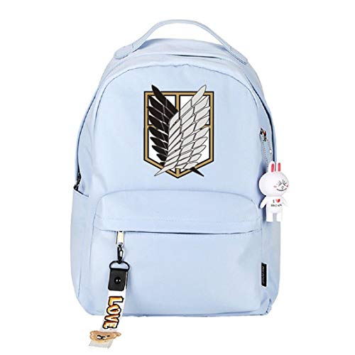 Anime Attack on Titan Shingeki no Kyojin Mochila Cosplay Bookbag Daypack Bolsa para portátil