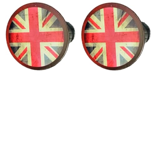 2 Embrasses à Rideaux Pinces en Métal – Motif Union Jack Drapeau Britannique – Pinces Décoratives Vintage pour Voilages et Rideaux Épais – Style...