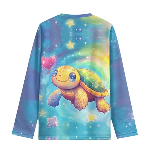 Image of Girls Long Sleeve Shirts Casual Crewneck Soft T-shirts for Girls 3-16 Years Old