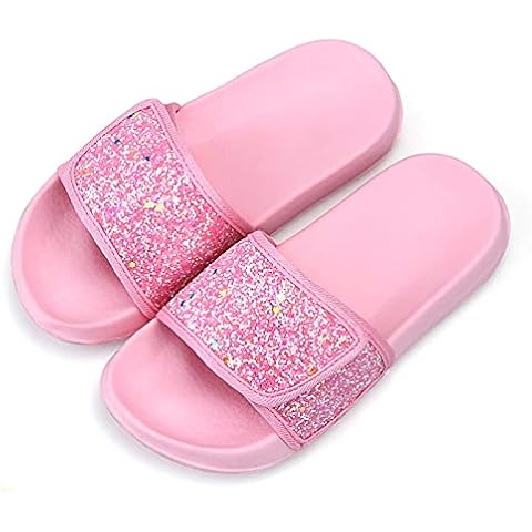 WYSFLY Girls Glitter Sliders Summer Sandals Cover