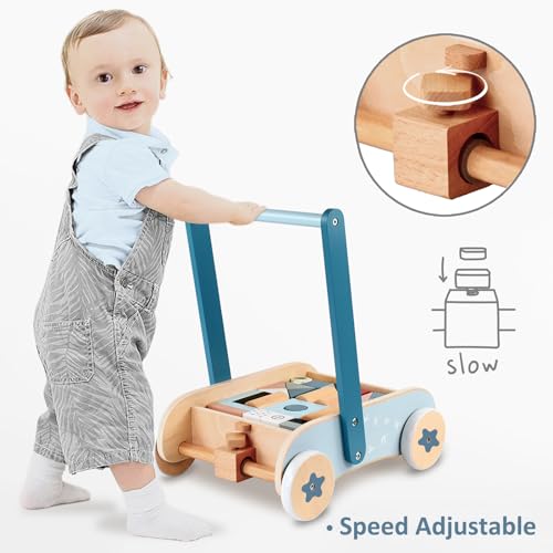 Pairpear U13038 Wooden Baby Walker, Baby Push Walker thumb #1