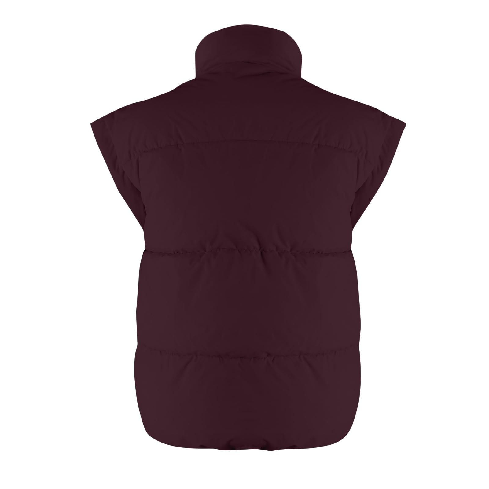 Generisch Steppweste Damen Winter Steppjacke Ärmellos Jacket Einfarbig