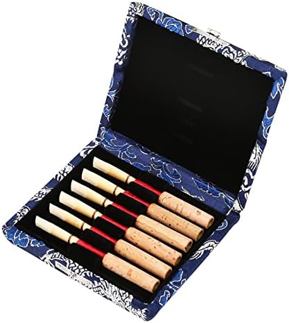 Watris Veiyi Oboe Reed Case, Wooden Silk Cloth Cover Reed Storage...