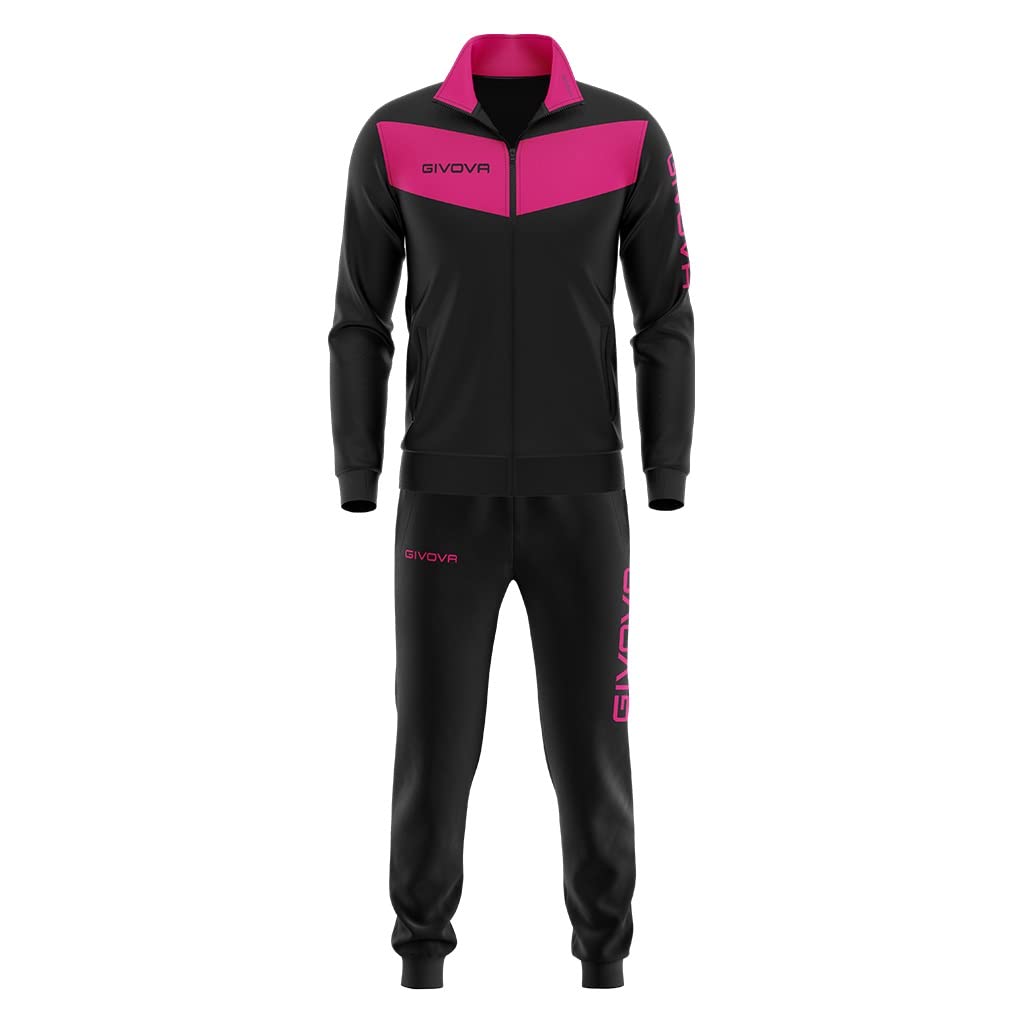 Givova Visa, Men's Gym Suit, multicolour(Black/Fuchsia),M