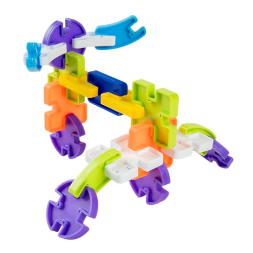 Image of RATNA'S Build-N-Play Construction Set, 160 Colorful Interlocking Pieces, Creative Learning STEM Toy to Make Multiple Structures & Objects, Educational Building Blocks for Kids 3+ Years