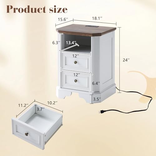 image for LUXOAK Farmhouse 4 Pieces Bedroom Sets, 1 X 54in Wide 7 Drawers Dresse