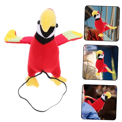 Abaodam Papagaio Pirata De Pelúcia No Ombro Papagaio Artificial Para Ornamento De Ombro Suprimentos
