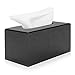Black Wood Grain Tissue Box Cover, Facial Tissue Holder